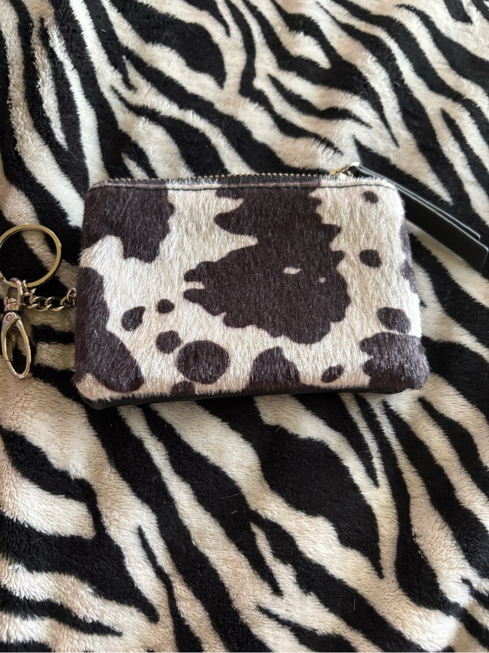 wild fable Cowhide Print Wristlet Wallet - Black & White